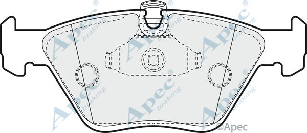 APEC BRAKING Комплект тормозных колодок, дисковый тормоз PAD953
